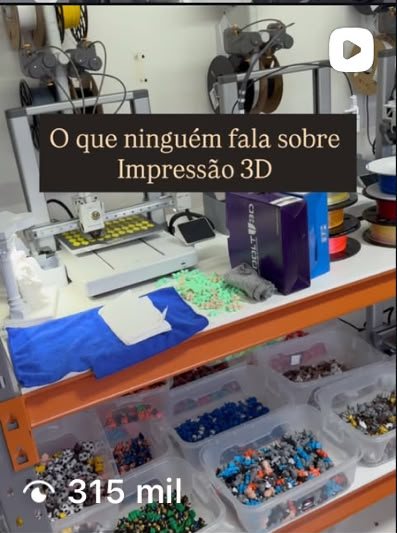 Conteúdo de impressão 3D da ModuLab no Instagram