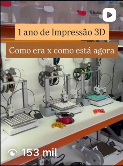 Conteúdo de impressão 3D da ModuLab no Instagram